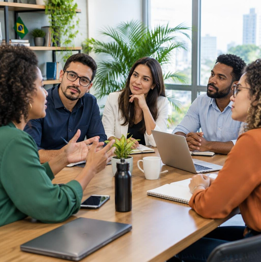 Colleagues in a meeting listening to each other
